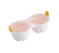 Fenteer Cuiseur à Œufs Micro-ondes avec Support Intérieur Poché Vapeur Appareil Cuisine Facile à Utiliser Plastique PP Adapté Au Pratiq, Jaune