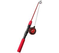 Fenteer de Jeu pour Télescopique Jouet Canne à Pêche Accessoire Interactif en PP Résistant Divertissement Adapté Aux s D'Intérieur, Rouge