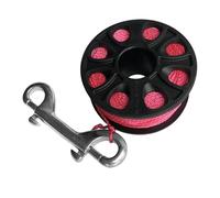 Fenteer de Plongée à Doigt, Accessoire Léger et Professionnel pour Activités sous-Marines, avec Hameçon en Acier Inoxydable et Ligne en Nylon de 30 Mèt, Rose Fluo