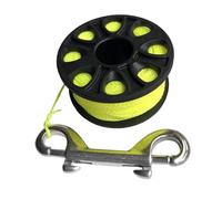 Fenteer de Plongée à Doigt, Accessoire Léger et Professionnel pour Activités sous-Marines, avec Hameçon en Acier Inoxydable et Ligne en Nylon de 30 Mèt, Jaune Fluo