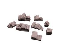 Fenteer Décor de terrain pour figurines de jeu de guerre sur table 1:72 Sacle Collectibles Décor Résine Modèle DIY Scène Réapprovisionnement Ensemble