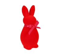 Fenteer Décoration de Pâques En Forme de Lapin Floqué, Décoration D'intérieur Douce, Artisanat, Ornement de Table En Forme de Lapin Floqué pour Table, Vac, L