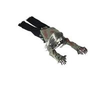 Fenteer Décorations d'halloween Zombie Rampant avec Son Effrayant, Accessoire Effrayant pour Cour, avec des Cheveux Longs