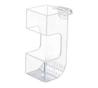 Fenteer Distributeur de Nourriture pour Poissons, Installation Facile, Séparateur D'aquarium Transparent, Porte-Accessoires