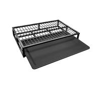 Fenteer Dog Potty Tray Plateau pour L'Apprentissage de La Propreté Chiens Support Tapis Pipi à Grille surélevée avec Tiroir Coulissant Adapté pour Animaux de, Noir