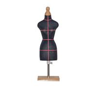 Fenteer Doll Dress Form Support Mini Dressmaker Modèle Torse Miniature Ajustable Bois PE pour Création DIY et Présentation Vêtements Accessoires Cours Décorat, 9cmx9cmx39cm