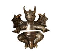 Fenteer Dragon Porte-Papier Toilette Résine Sculpture Fantaisie Support Mural Organisateur Rouleaux Médiéval Convient Salle de Bain Décoration Intérieur, Style C