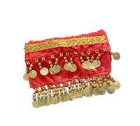 Fenteer Écharpe de Danse pour Chien avec Accessoire Fantaisie Jupe Polyester Créative Chaîne de Taille Séquins Lumineux et Décoration Amusante Convient pour D, Rouge