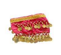 Fenteer Écharpe de Danse pour Chien avec Accessoire Fantaisie Jupe Polyester Créative Chaîne de Taille Séquins Lumineux et Décoration Amusante Convient pour D, Rose Rouge