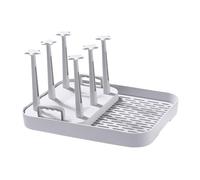 Fenteer Égouttoir à Tasses Organisateur Compact Support pour Verres et Égouttoir à Biberons pour Un Séchage Efficace Adapté pour Économiser de L'Espace sur L, Gris