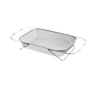 Fenteer Égouttoir à Vaisselle Extensible Panier de Vidange D'Évier Passoire à Mailles Fines Séchoir En Acier Inoxydable Adapté pour La Cuisine Le Lavage Des, 29.5 Cm X 21 Cm X 7