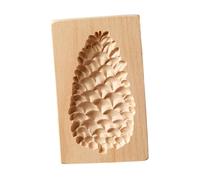 Fenteer Emporte-pièce En Bois pour Biscuits Moule à Pâtisserie Décoratif Tampon pour Biscuits Relief Outil à Fondant Multifonctionnel Bois Naturel Non Toxique, 13cmx8cmx2cm