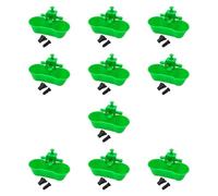 Fenteer Ensemble de 10 gobelets d'eau pour abreuvoirs à Poulets, Bols d'eau compacts pour pigeonniers, Vert
