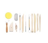 Fenteer Ensemble de 13 Outils de Modelage D'argile, Outils de Finition pour Céramique à Faire Soi-même et Nettoyage
