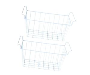 Fenteer Ensemble de 2 Paniers pour Congélateur, Rangement en Métal, Accessoire pour Réfrigérateur, 42.5 Cm X 24.5 Cm X
