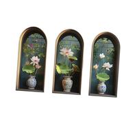 Fenteer Ensemble de 3 Stickers Muraux, Papier Peint PVC pour La Décoration Intérieure, Salon,