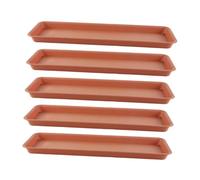 Fenteer Ensemble de 5 Plateaux pour Plantes, Soucoupes de Drainage, Rouge
