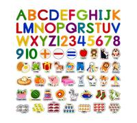 Fenteer Ensemble de 75 Pièces En Feutrine pour Tableau Blanc, Activités de Narration pour Enfants D'âge Préscolaire, Alphabet et Chiffres