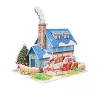 Fenteer Ensemble de de Noël à Construire, Activités Manuelles, Cadeaux Festifs, Décorations Artisanales, Puzzle 3D pour Enfants
