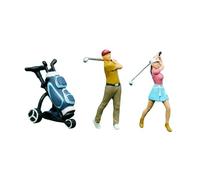 Fenteer Ensemble de figurines de golf miniatures à l'échelle 1:64 pour diorama et micro-. Accessoires inclus.