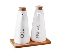 Fenteer Ensemble de Flacons Distributeurs D'huile et de Vinaigre en Céramique, Contenant à Huile d'olive Moderne et Haut de Gamme