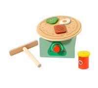 Fenteer Ensemble de Jeu de Crêpes en Bois, Jeu de Rôle Amusant pour Les Garçons et