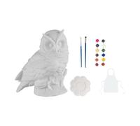 Fenteer Ensemble de Peinture Animale, Figurines à Décorer, Matériel D'Art pour Enfants, Hibou