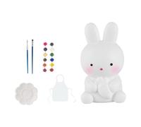Fenteer Ensemble de Peinture Animale, Figurines à Décorer, Matériel D'Art pour Enfants, Lapin
