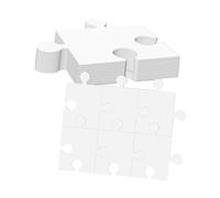 Fenteer Ensemble de puzzles vierges en carton blanc de 30 pièces, accessoire éducatif multifonctionnel pour enfants et adultes, modèles d'artisanat