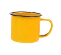 Fenteer Ensemble de Tasses Émaillées pour Boissons Chaudes, Chic, Parfait pour La Maison et Le Bureau, Jaune