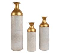 Fenteer Ensemble de Vases de Sol En Métal, 3 Tailles, Accessoires pour Fleurs Séchées, Usage Multiple