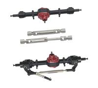 Fenteer Ensemble D'essieux avant et Arrière En Métal pour Voiture Télécommandée à L'échelle 1/12, Pièces de Rechange pour MN82T, MN82, MN82S, LC79, Noir