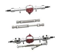 Fenteer Ensemble D'essieux avant et Arrière En Métal pour Voiture Télécommandée à L'échelle 1/12, Pièces de Rechange pour MN82T, MN82, MN82S, LC79, Argent