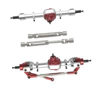 Fenteer Ensemble D'essieux avant et Arrière En Métal pour Voiture Télécommandée à L'échelle 1/12, Pièces de Rechange pour MN82T, MN82, MN82S, LC79, Rouge