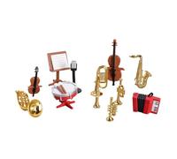 Fenteer Ensemble D'instruments de Musique Miniatures pour Maison de Poupée - Mini Instruments de Musique - Violon