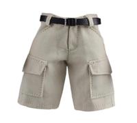 Fenteer Ensemble short miniature pour figurines articulées à l'échelle 1:9 et 1:12, Boucle Carrée Kaki