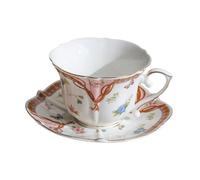 Fenteer Ensemble Tasse et Soucoupe En Céramique de Vintage, pour Le Bureau Ou La Cuisine.