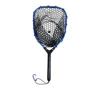 Fenteer Épuisette de Pêche Filet de Outil de Pêcheur Maille en Silicone avec Manche Long en Alliage Robuste Adaptée pour La Pêche en Rivière et, D