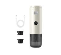 Fenteer Espresso Machine Portable Auto-chauffante Compacte avec Porte-Capsules et Café Moulu Mini Cafetière INOX PP Multifonction et Pratique Adaptée pour Bur, Blanc