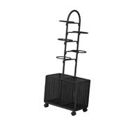 Fenteer Étagère de Rangement pour Ballons Porte-Ballons de et Support pour Basket Conception Métallique Peu Encombrante Adapté pour Une, Noir