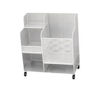 Fenteer Étagère de Rangement pour Tapis Porte-Tapis de Organisateur à Grande Capacité Support Matériel en Acier Au Carbone pour Amateurs de Fitness Intér, Blanc