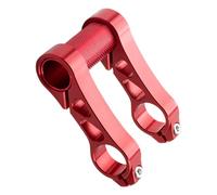 Fenteer Extenseur de Guidon Vélo pour Prolongateur Guidon avec Double Serrage Aluminium Accessoire Rallonge Ajustable Adapté Au Cycliste Amateurs de, Rouge