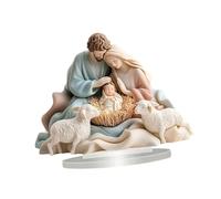 Fenteer Figure de Jésus en Acrylique pour Décoration de Table, Sainte Famille Colorée