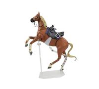 Fenteer Figurine Cheval Modèle Animal Créatif Articulé Statue Jouet Ornement Simulation Décoration Convient pour Projet Scolaire Décoration de Bureau Cadeau C, Jaune