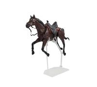 Fenteer Figurine Cheval Modèle Animal Créatif Articulé Statue Jouet Ornement Simulation Décoration Convient pour Projet Scolaire Décoration de Bureau Cadeau C, Brun