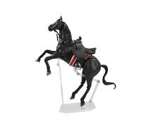 Fenteer Figurine Cheval Modèle Animal Créatif Articulé Statue Jouet Ornement Simulation Décoration Convient pour Projet Scolaire Décoration de Bureau Cadeau C, Noir