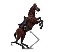 Fenteer Figurine de cheval, modèle de collection, statue, jouet éducatif, micro-, Brun