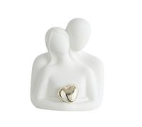 Fenteer Figurine de Couple Statuette D'Art Décoration de Bureau Sculpture Moderne Représentation Abstraite de L'Amour pour Un Anniversaire de Mariage et, Blanc