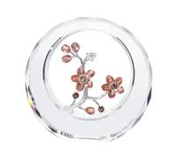 Fenteer Figurine de fleurs de en verre miniature moderne, ornement pour la maison, statue de fleurs de pour table, hôtel, chambre à coucher, Rose