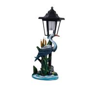 Fenteer Figurine de Grue Solaire pour Décor de Patio et Jardin, Bleu
